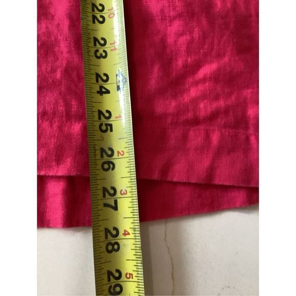 JM Collection 100% Flax Linen Embroidered Top Sz 10 Pink - Picture 9 of 9